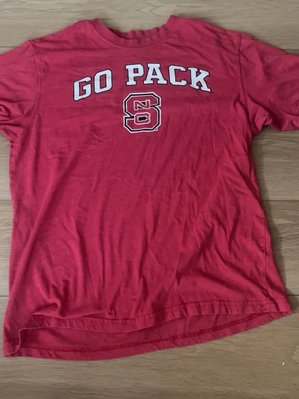 Red 'GO PACK' Graphic Tee with Block Logo